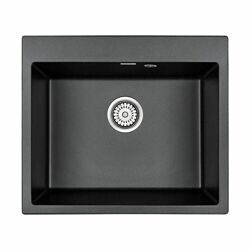 Мойка KANTE 60, IT-GRANIT, PM106052-BL, черный, 600х520 мм