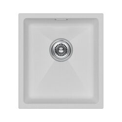 Мойка LUMI 41UNI, IT-GRANIT, LU41-WH, белый, 410х460, Paulmark